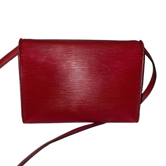 LOUIS VUITTON Red Epi Arsch Shoulder Bag 2Way clutch Red - Picture 4 of 16